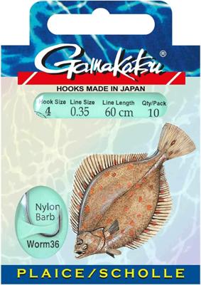 Hameçon monté Flatfish Worm 36 - Gamakatsu