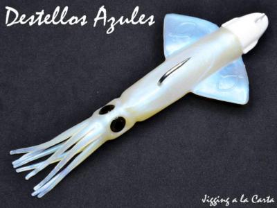 Leurre Souple Calamar Squid JLC - Blue Flashes - 30g