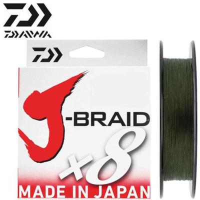 Tresse J-Braid X 8 - verte - 500m - 0.42mm - 46.5 kg - Daiwa