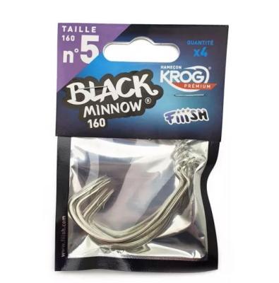 Hameçon Krog - Black Minnow - Fiiish - n° 5 x 4