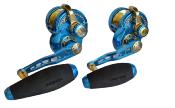 Moulinet Transformer F60 - High Speed - Bleu/Gold  - Manivelle à gauche - Maxel