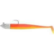 Leurre Souple GTS monté 45g - Orange fluo/ Jaune - Jig Power