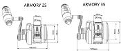 Moulinet Armory 25 - Black Matt - Maxel