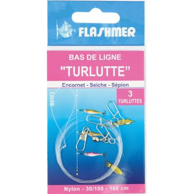 Bas De Ligne Turlutte - 3 Potences Fixes - Flashmer 