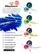 Leurre Madai Sicario Tai Rubber Twister Glow - 130g - Blue - Lollipop