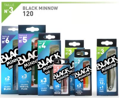 Leurre Souple Black Minnow n°3 - 18g - Double Combo Search - Fiiish